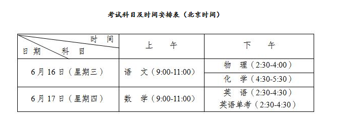 2021成都天府新區(qū)中考時間安排是怎么樣的？